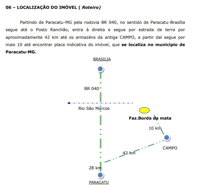 Imagem do imóvel LOTE 001 FAZENDA - localizada na Zona Rural de Paracatu - Estado de Minas Gerais